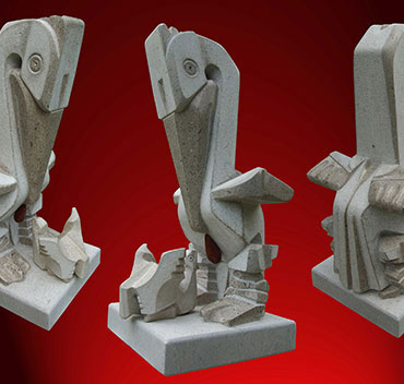 Realizzazione nel 2013 di una scultura monumentale su pietra - Il Dono -