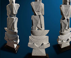 Esodo del 2016 - scultura in marmo