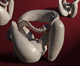 Leda del 1990 - scultura di cemento